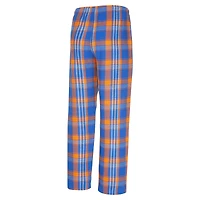 Men's Concepts Sport Royal/Orange New York Islanders Region Flannel Sleep Pants