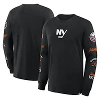 Men's Fanatics Black New York Islanders Boxed Legacy Long Sleeve T-Shirt