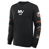 Men's Fanatics Black New York Islanders Boxed Legacy Long Sleeve T-Shirt