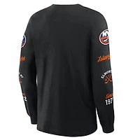 Men's Fanatics Black New York Islanders Boxed Legacy Long Sleeve T-Shirt