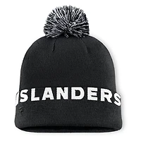 Men's Fanatics Black New York Islanders High Stick Cuffed Knit Hat with Pom