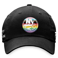 Casquette réglable noire avec logo de l'équipe des Islanders de New York Fanatics pour hommes