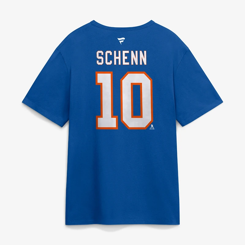 T-shirt authentique Fanatics Brayden Schenn Royal New York Islanders pour homme, avec nom et numéro superposés