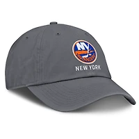 Men's Fanatics Charcoal New York Islanders Washed Adjustable Hat