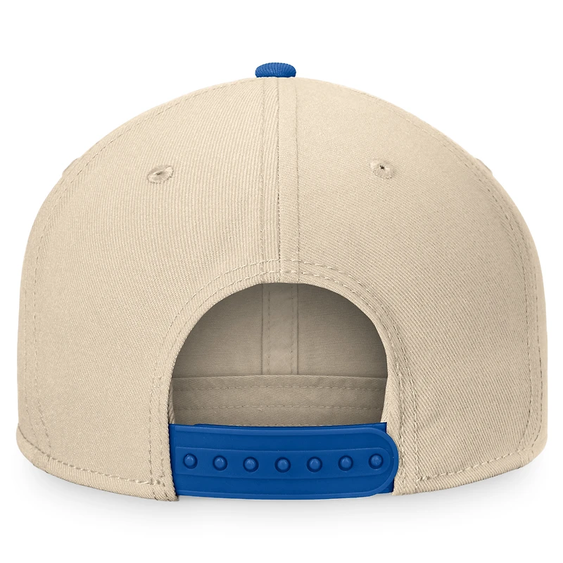 Casquette Snapback Goalaso Fanatics Crème/Royal New York Islanders pour hommes