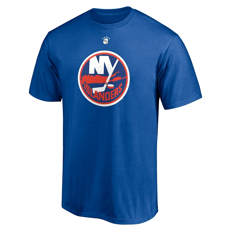 Fanatics Branded Glenn Resch Royal New York Islanders Authentic Stack Retired Player Surnom et numéro T-shirt