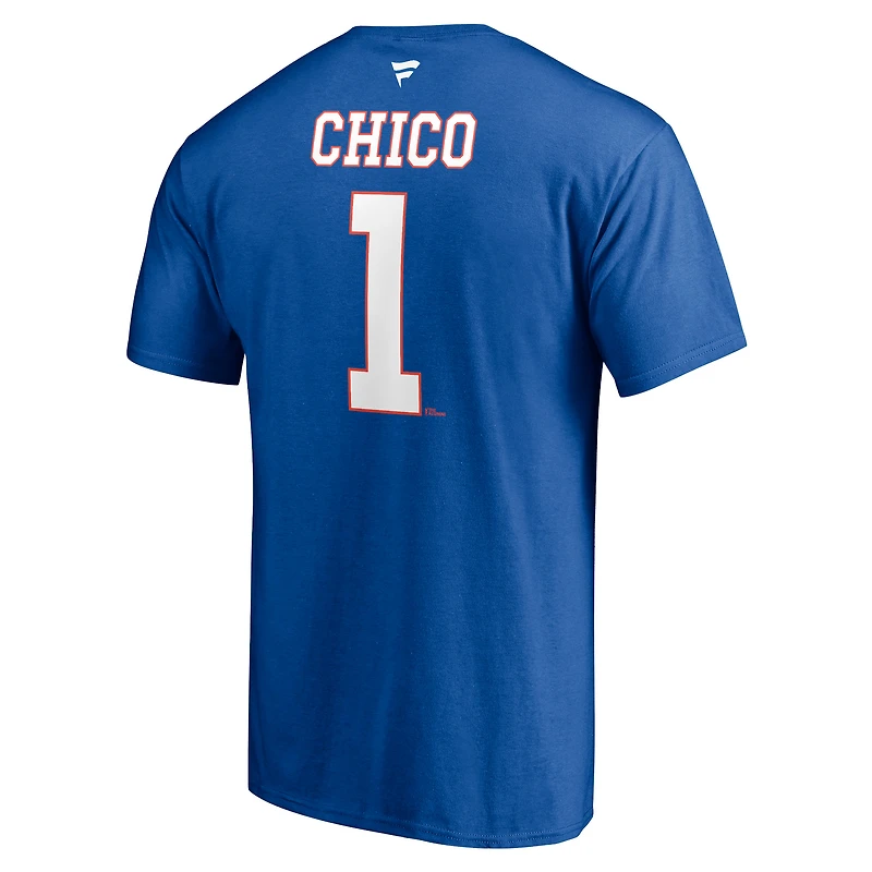 Fanatics Branded Glenn Resch Royal New York Islanders Authentic Stack Retired Player Surnom et numéro T-shirt