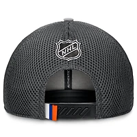 Men's Fanatics Gray New York Islanders Authentic Pro Home Ice Trucker Adjustable Hat