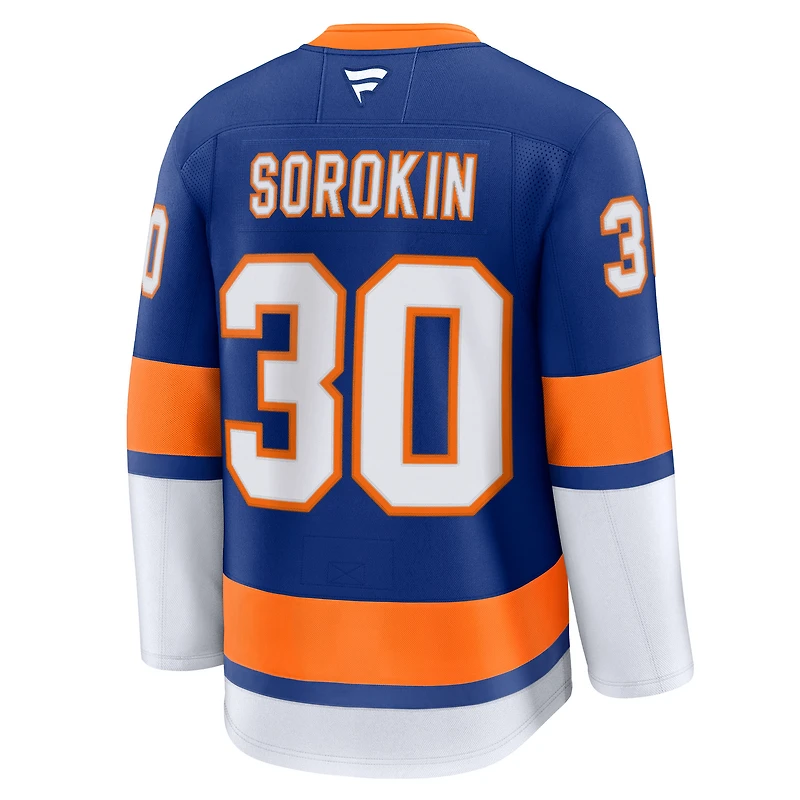 Men's Fanatics Ilya Sorokin Royal New York Islanders Home Premium Jersey
