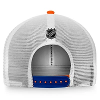 Men's Fanatics Orange/White New York Islanders Authentic Pro Rink Trucker Snapback Hat