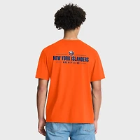 T-shirt orange fanatiques pour homme « Crash The Net Legacy » des Islanders de New York