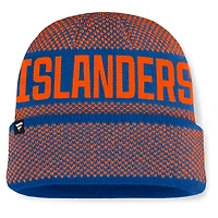 Men's Fanatics Royal/Orange New York Islanders Fundamentals Shelter Cuffed Knit Hat