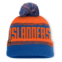 Men's Fanatics Royal/Orange New York Islanders Fundamentals Thrive Cuffed Knit Hat with Pom