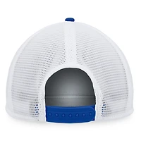Casquette Snapback de camionneur en mousse avec patch sur le devant en mousse Royal/Blanc Fanatics pour hommes des Islanders de New York