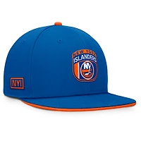 Casquette Snapback authentique Pro Draft des New York Islanders de Fanatics Royal pour homme