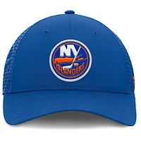 Casquette ajustable Fanatics Royal New York Islanders Authentic Pro Home Ice Trucker pour homme