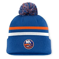 Bonnet en tricot à revers et pompon authentique Pro Rink des New York Islanders de Fanatics Royal pour homme