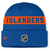 Bonnet en tricot à revers authentique Pro Rink des New York Islanders de la Royal Fanatics pour homme