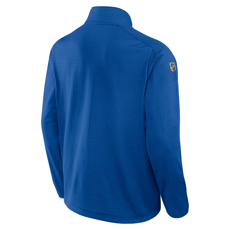 Men's Fanatics  Royal New York Islanders Authentic Pro Rink Quarter-Zip Jacket