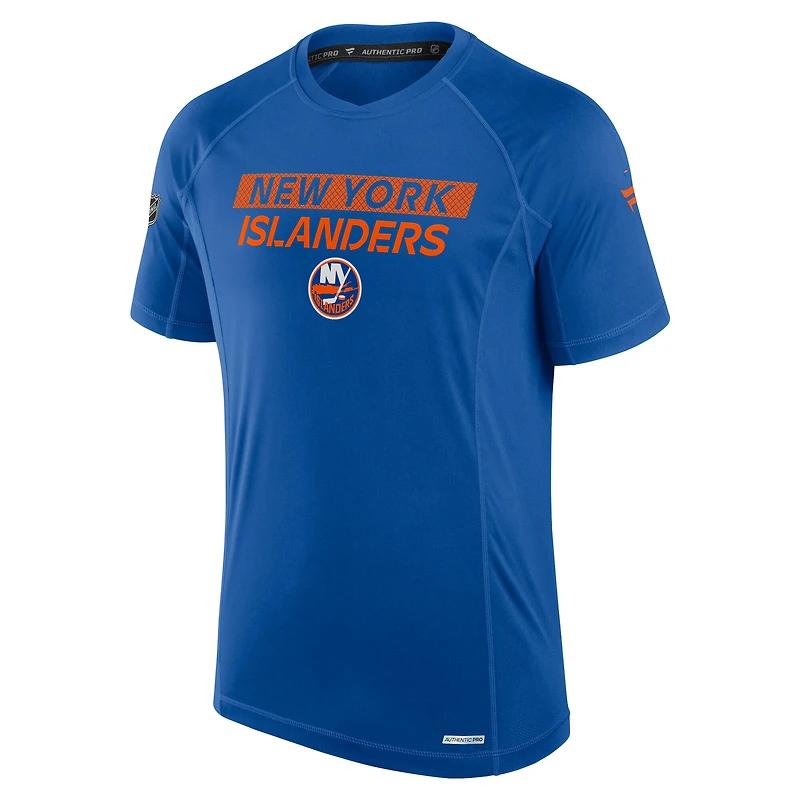 T-shirt technique authentique Pro Rink des New York Islanders Fanatics Royal pour homme