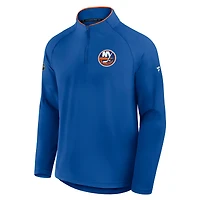 Men's Fanatics Royal New York Islanders Authentic Pro Rink Training Quarter-Zip Pullover
