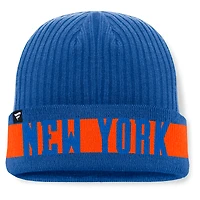 Bonnet en tricot à revers pour homme Fanatics Royal New York Islanders Blueliner