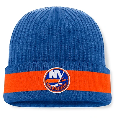 Bonnet en tricot à revers pour homme Fanatics Royal New York Islanders Blueliner