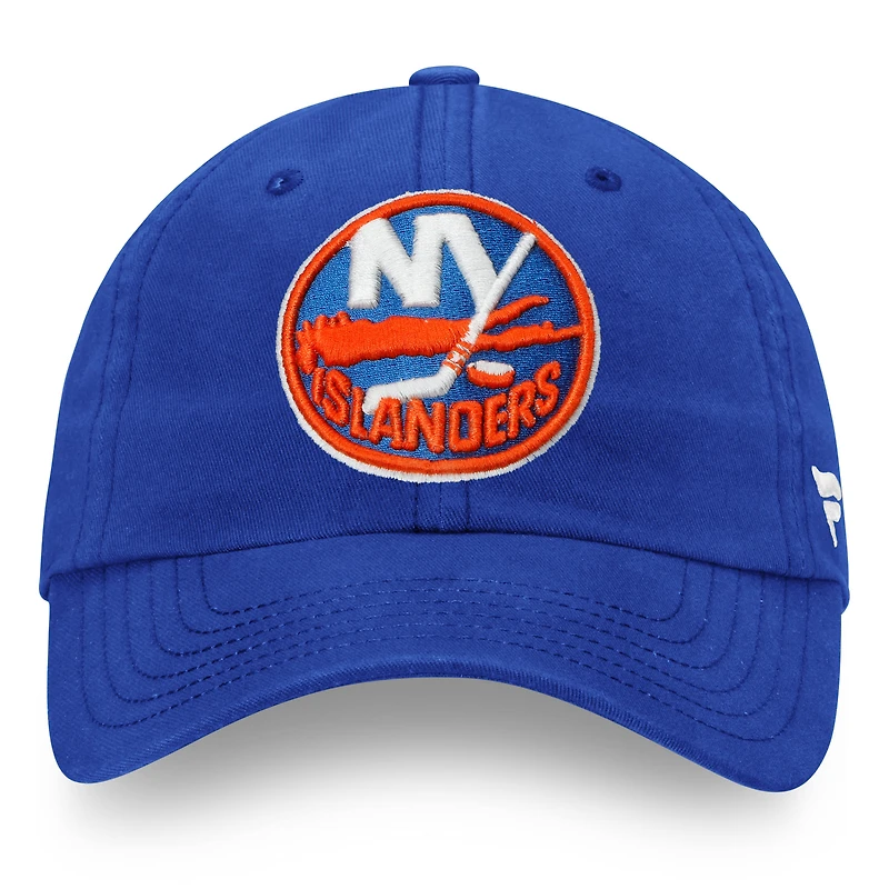 Casquette réglable avec logo principal Fanatics Royal New York Islanders Core pour hommes
