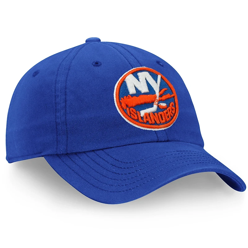 Casquette réglable avec logo principal Fanatics Royal New York Islanders Core pour hommes