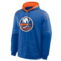 Men's Fanatics Royal New York Islanders Goaltender Defender Raglan Pullover Hoodie