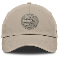 Men's Fanatics Tan New York Islanders Authentic Pro Road Adjustable Hat