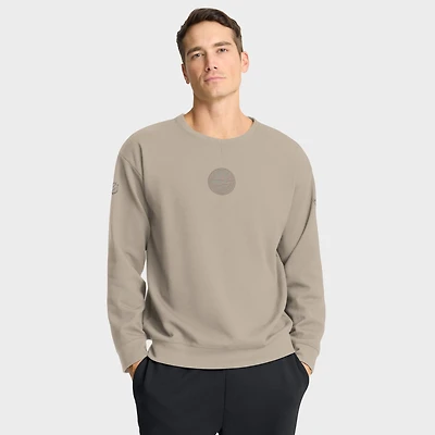 Men's Fanatics Tan New York Islanders Authentic Pro Road Tri-Blend Sweatshirt