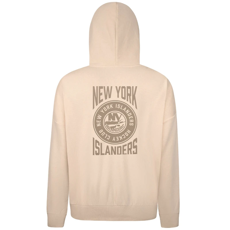 Men's Levelwear Cream New York Islanders Contact Stamp Pullover Hoodie