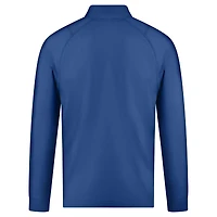 Men's Levelwear Royal New York Islanders Theory Insignia Core Raglan Quarter-Zip Pullover Top