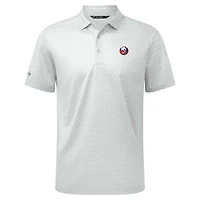 Polo System Insignia Core blanc pour homme de Levelwear avec logo des New York Islanders