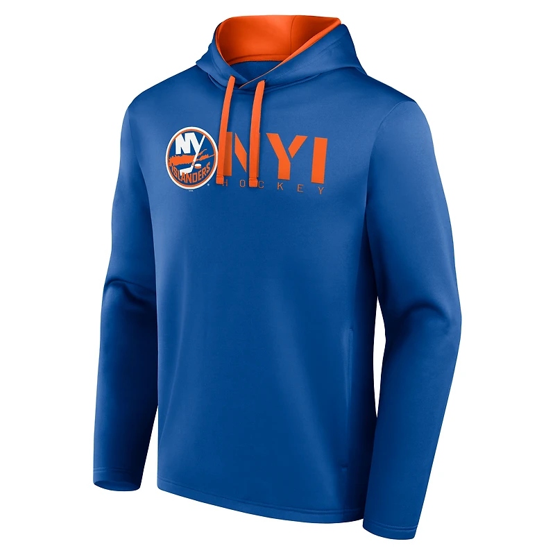 Men's Logo Athletic Royal New York Islanders Head Start Pullover Hoodie