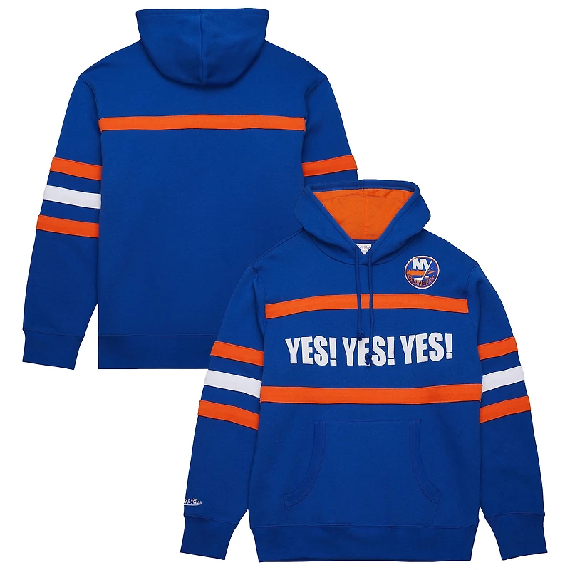 Men's Mitchell & Ness Royal New York Islanders Head Coach Slogan Pullover Hoodie