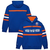 Men's Mitchell & Ness Royal New York Islanders Head Coach Slogan Pullover Hoodie
