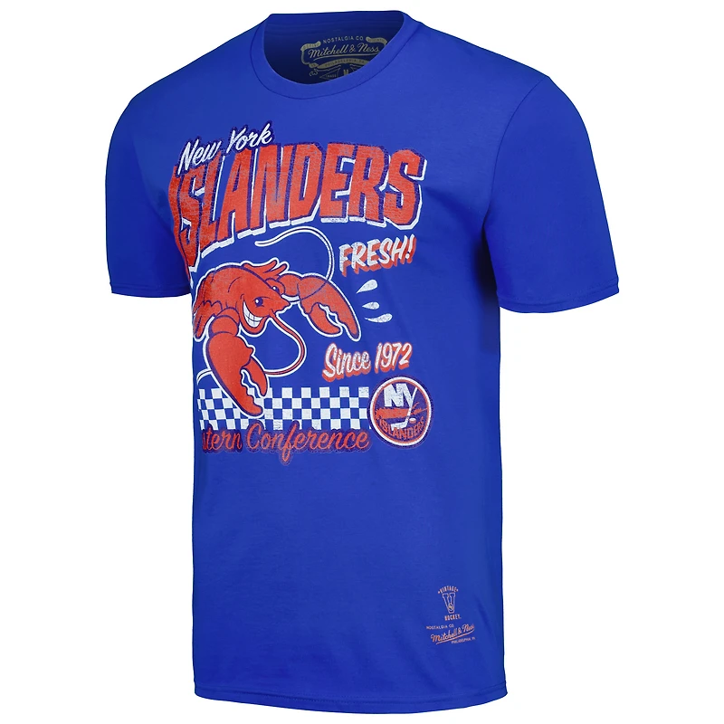 T-shirt de fruits mer Mitchell & Ness Royal New York Islanders pour hommes