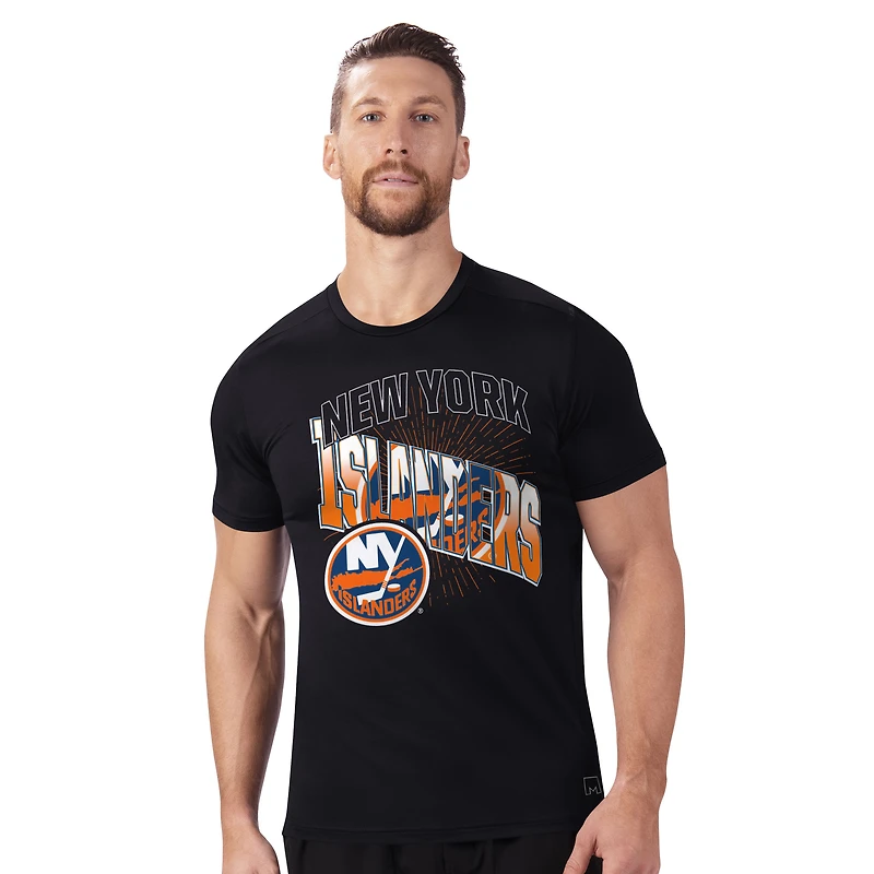 Men's MSX by Michael Strahan Black New York Islanders Festive T-Shirt