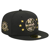 Casquette ajustée 59FIFTY pour homme New Era noire York Islanders Military Appreciation Digital Camo Stars