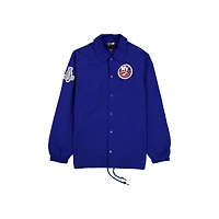 Veste New Era bleue pour homme, modèle Champs des Islanders de York, à boutons-pression.