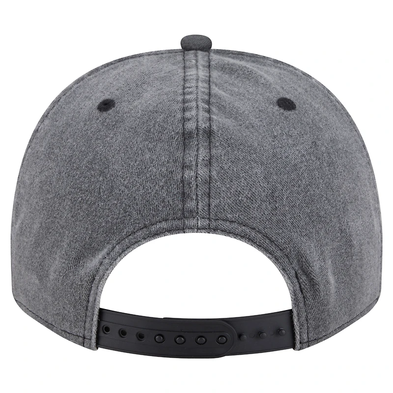 Men's New Era  Charcoal New York Islanders Throwback Washed A-Frame Pre-Curved 9FIFTY Snapback Hat
