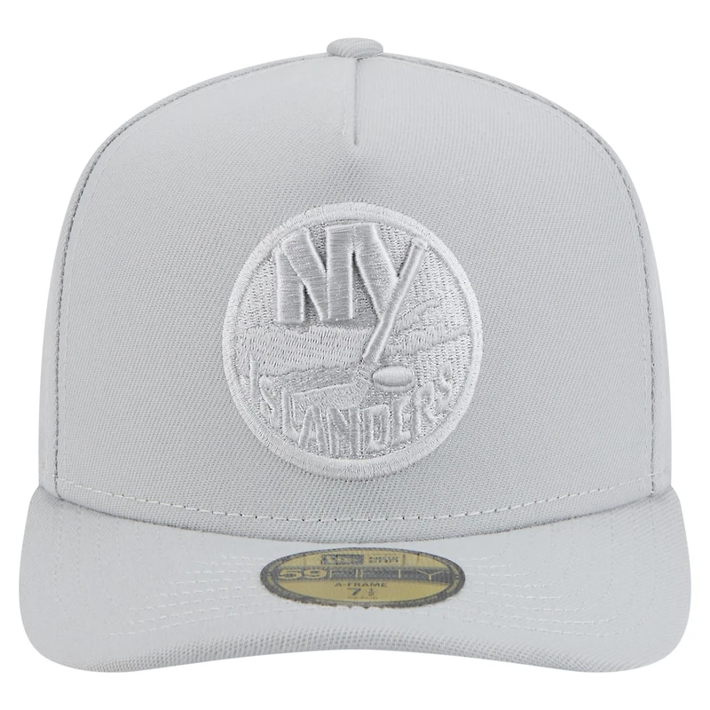 Casquette ajustée A-Frame 59FIFTY pour homme New Era grise avec pack de couleurs York Islanders