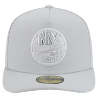 Casquette ajustée A-Frame 59FIFTY pour homme New Era grise avec pack de couleurs York Islanders