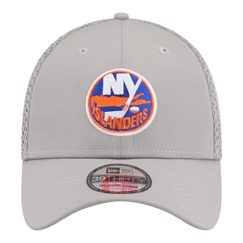 Casquette New Era Flex grise pour homme avec logo des Islanders de York (modèle 39THIRTY).
