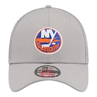 Casquette New Era Flex grise pour homme avec logo des Islanders de York (modèle 39THIRTY).