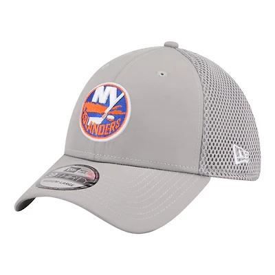 Casquette New Era Flex grise pour homme avec logo des Islanders de York (modèle 39THIRTY).