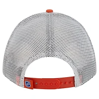 Casquette de camionneur ajustable New Era orange/bleu marine New York Islanders 9FORTY A-Frame M-Crown pour homme