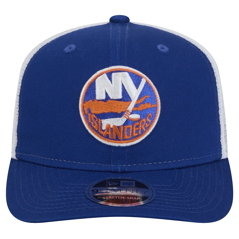 Casquette New Era Royal New York Islanders Core Trucker 9SEVENTY extensible à boutons-pression pour homme